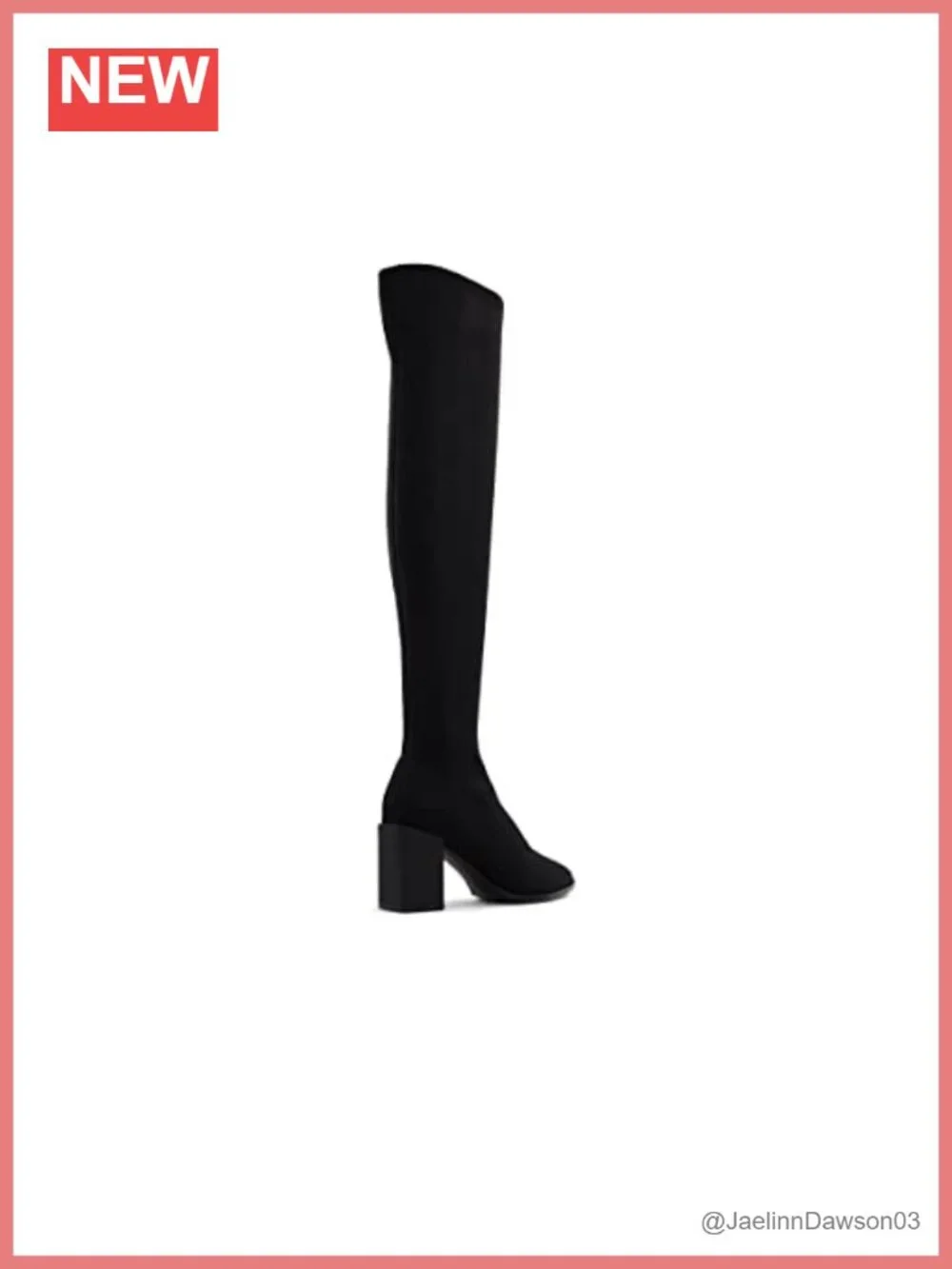 ALDO Joann Over the Knee Boots Textile Block Heel Pointed Toe Slip-On